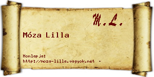 Móza Lilla névjegykártya